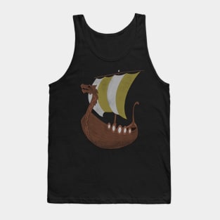 Viking Ship yellow Tank Top